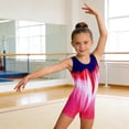 thumbnail image 2 of Weebloom Girls Gymnastics Leotard Romper Jumpsuit Stretchy Athletic Bodysuit Play Outfit For Toddler And Kids 3-4 Years, 2 of 5