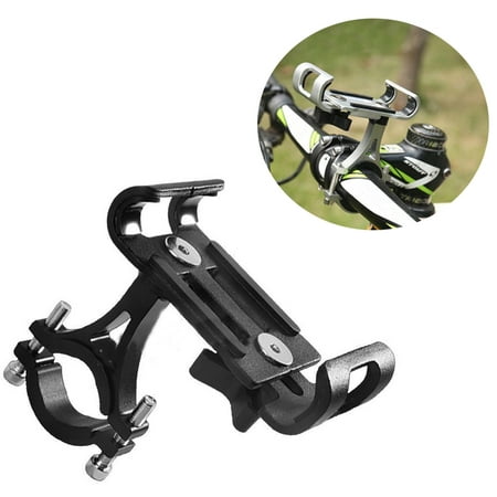 Image of Bicycle & Motocycle Phone Mount Aluminum Alloy Bike Phone Holder with 360 Degree Rotation Compatible with iPhone 14/13/12/11/X Samsung S20 S10 S9 S8 Note 10 9 8 GPS Mount 4 to 6.5 Inch