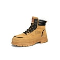 thumbnail image 1 of UKAP Mens Winter Boot Lace Up Ankle Boots Outdoor Booties Driving Shoes Lug Sole Short Bootie Yellow 8, 1 of 1