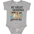 thumbnail image 3 of Inktastic My Great Grandma Loves Me with Sloth and Hearts Boys or Girls Baby Bodysuit, 3 of 5