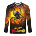thumbnail image 5 of Nmnitkp Long Sleeve Shirts for Men Comfortable Mens Sweatshirt Casual Round Neck Long Sleeve Pullover Halloween Printed T-Shirt Casual Blouse Tops Yellow,S, 5 of 5