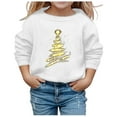 thumbnail image 1 of PMVFHDE Chandail à Capuchon et Chandails en Molleton pour Filles - Manches Longues Col Rond Imprimé de Noël - pour Automne et Hiver, 1 of 4