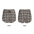 thumbnail image 4 of Disketp Black Plaid Heart Print Women's Shorts Workout Shorts for Athletic Gym Running Shorts with Phone Pockets, 4 of 8