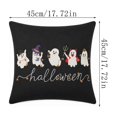 thumbnail image 3 of OutmaxHome Halloween Multiple Types Ghost Pattern Print Throw Pillow Cover, 17.7x17.7 Inch Fall Halloween Home Decor, 3 of 7