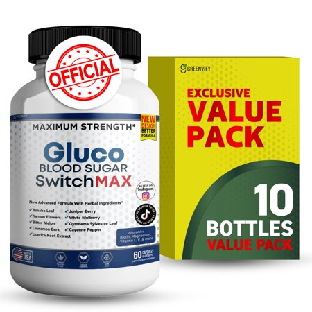 Gluco Blood Sugar Switch Max Strength Supplement for Healthy Glucose Balance | Blood Sugar & Metabolism Support