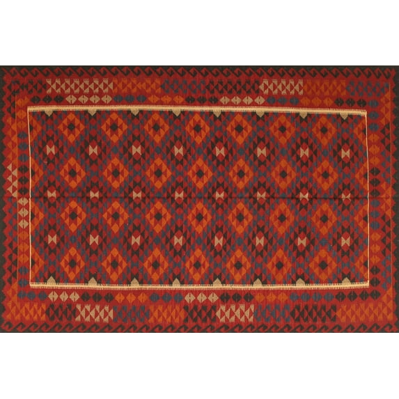Ahgly Company Machine Washable Indoor Rectangle Contemporary Dark Sienna Brown Area Rugs, 8' x 10'