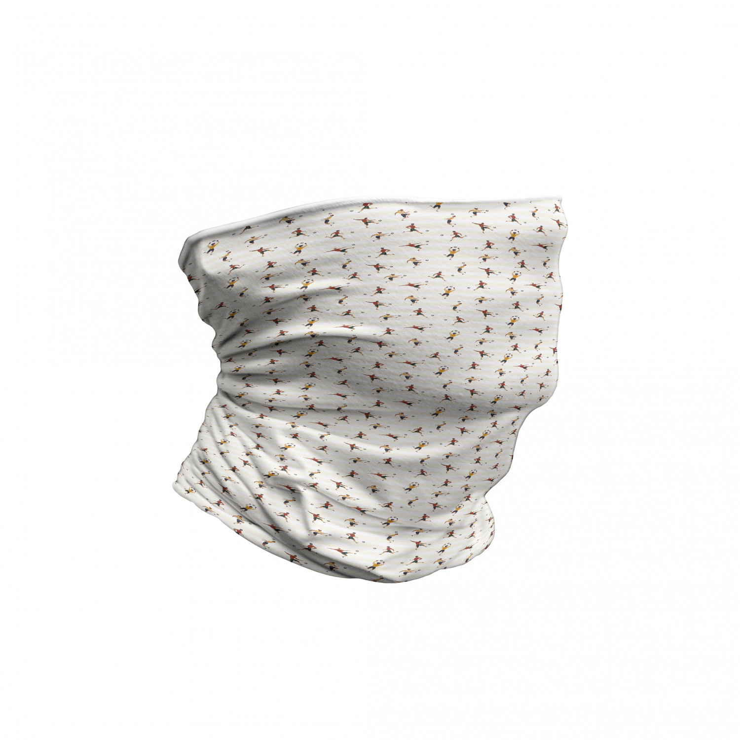 Ambesonne Sports Neck Gaiter, Men Playing Soccer Doodle, Unisex