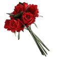 thumbnail image 1 of OUSITAID 7-head Artificial Rose Bouquet Simulation Floral Decor Home Office Table Centerpiece Fake Rose Bundle  Red, 1 of 8
