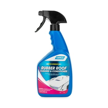 Camco Pro-Strength Rubber Roof Cleaner and Conditioner | Features a Specially Formulated Blend of Surfactants and Conditioners to Deep Clean and Condition | 32oz (41063)