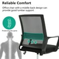 thumbnail image 4 of YRLLENSDAN Mesh Office Chair with Wheels Rolling Desk Chair with Arms Mesh Computer Chair for Adults Conference Room Chair Study Chair Adjustable Height,Black, 4 of 8