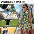 thumbnail image 6 of Uorisanigo Lemon Floral Couple Matching Outfit Golf Shirts for Men Size XL Quick Dry Short Sleeve Shirts Workout Tennis Tops and Womens Golf Dress with Shorts and Pockets, 6 of 8