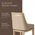 thumbnail image 4 of Open Box Maven Lane Stool, Weathered Oak Finish, Avanti Bone Vegan Leather, 4 of 6