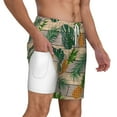 thumbnail image 3 of Gaeub Pineapples Palm Leaves Mens Swim Trunks Stretch Beach Shorts Quick Dry for Men Swim Shorts Swimwear with Pockets- 3X-Large, 3 of 9