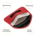 thumbnail image 4 of Faraday Bag, 2Pcs RFID Signal Blocking Pouch Wallet 7.87 Inch Anti-Tracking Anti-Spying, Red, 4 of 5