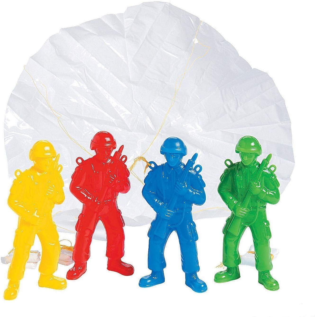PARACHUTING ARMY MEN TOY SOLDIERS BOYS FAVOR PRIZES BIRTHDAY PARTY BAG FILLERS 