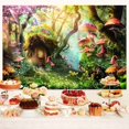 thumbnail image 5 of Fairy Tale Wonderland Backdrop Enchanted Mushroom Forest Cartoon Background Kids Girls Princess Birthday Party Baby Shower Party Decorations Banner Photo Booth Props 10X8FT, 5 of 5