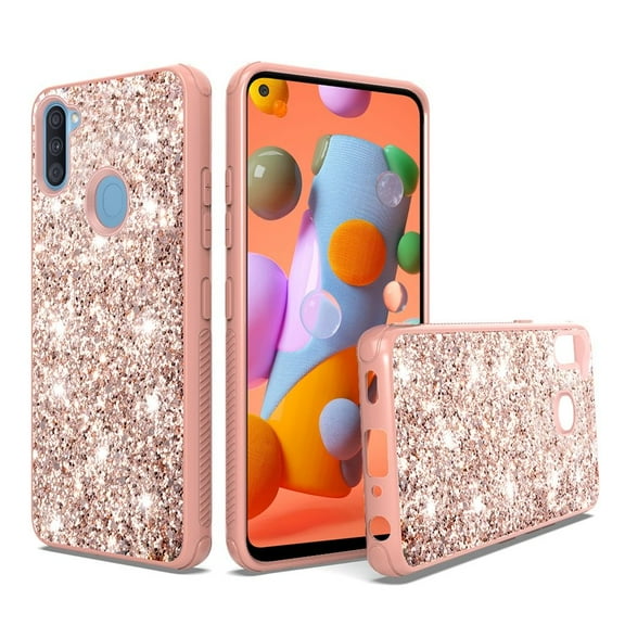 GSA Glitter Bling Candy Case for Samsung A21 - Rose Gold