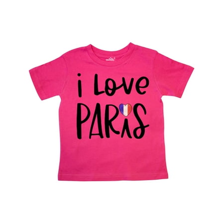 

Inktastic I Love Paris French Flag Heart Gift Toddler Boy or Toddler Girl T-Shirt