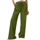 thumbnail image 1 of Pantalones de Lino Mujeres de Verano de Color Sólido Estirado-Cintura Casual Pantalones Rectos con Mezcla de Lino de Algodón Suave, Pantalones Transpirables de Longitud de Tobillo para Diario, 1 of 8