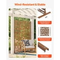 thumbnail image 3 of Brown Powder-Coated Steel Privacy Screen, 76" Wide by 47" Tall, for Patio and Garden, 3 of 10