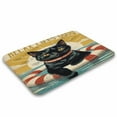 thumbnail image 3 of The Beach Is Calling I Must Go Black Cat Bath Mat for Bathroom rugs,Bath Mat, Extra Soft,Non-Slip Base,Machine Washable, Great for Bathroom Floor, Tub and Shower, 20"x32", 3 of 8