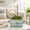 7.4" Green Floral, variant on Blue And White Ceramic Planter Pot, 7.4" & 10.6" Sizes, Indoor Decorative Cachepot Vase