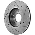 thumbnail image 6 of New Cross-drilled and Slotted Brake Disc Compatible With Mazda 3 Sport GS 4 Cyl 2.0L 3 GX 4 Cyl 2.0L Sport GX 2004-2013 By 31373 48880295 60080041 31373G 980295R, 6 of 7
