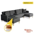 thumbnail image 2 of Sala Modular Doble Chaise Makora Marietta con Memory Foam Color Oxford Lino Respaldo Reclinable de 3 Posiciones, 2 of 7