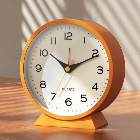 AYRELY® 4 . 5 " Analog Alarm Clock,Small Retro Desk Clock Battery Operated ,Slient Metal Table AYRELY® 4 . 5 " Analog Alarm Clock,Small Retro Desk Clock Battery Operated ,Slient Metal Table 1