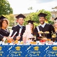 thumbnail image 6 of Graduation Tablecloth Decorations Graduation Party Supplies Disposable Gongrats Grad Tablecover Party Favors 54"x108" 3 pcs Patten 1 Blue, 6 of 6