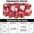 thumbnail image 4 of Nappe Ronde Cœur d'Amour pour la Saint-Valentin, Anniversaire de Mariage, Propositions de Mariage Ou Fiançailles, Nappes Rouges 60 Pouces Lavables en Polyester pour Salle à Manger Restaurant Fête, 4 of 6