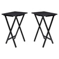thumbnail image 4 of Mainstays Solid Rubberwood Folding TV Tray Tables, Set of 2, Black, 4 of 9