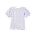 thumbnail image 5 of EnJoCho Girls Floral Print Blouse, Crewneck Smoc𝗄ed Puff Sleeve Shirt Casual Babydol Top Loose Pullover Round Neck Tunic for Fashion Tops, 5 of 9