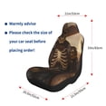 thumbnail image 3 of Uemuo Western Skull Cowboy Pattern Car Seat Covers for Front Seats Waterproof Seat Covers for Cars, Universal Auto Front Seats Protector Fits for Car-, 3 of 6
