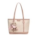 thumbnail image 5 of Bolso de mano de gran capacidad con contraste de color a la moda para mujer, nuevo bolso de hombro para ir al trabajo de cuero suave de color puro de alta gama combinable con todo, 2025, 5 of 5