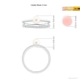 thumbnail image 5 of ANGARA Freshwater Cultured Pearl Dual Shank Ring with Diamonds in 14K White Gold for Women | June Birthstone, Birthday, Anniversary, Jewelry Gift for Women | Pearl Ring, 5 of 8