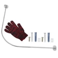 thumbnail image 1 of OULII 3 Pcs Curved Shower Rod Stainless Steel Stretchable for Bathroom Use, 1 of 5