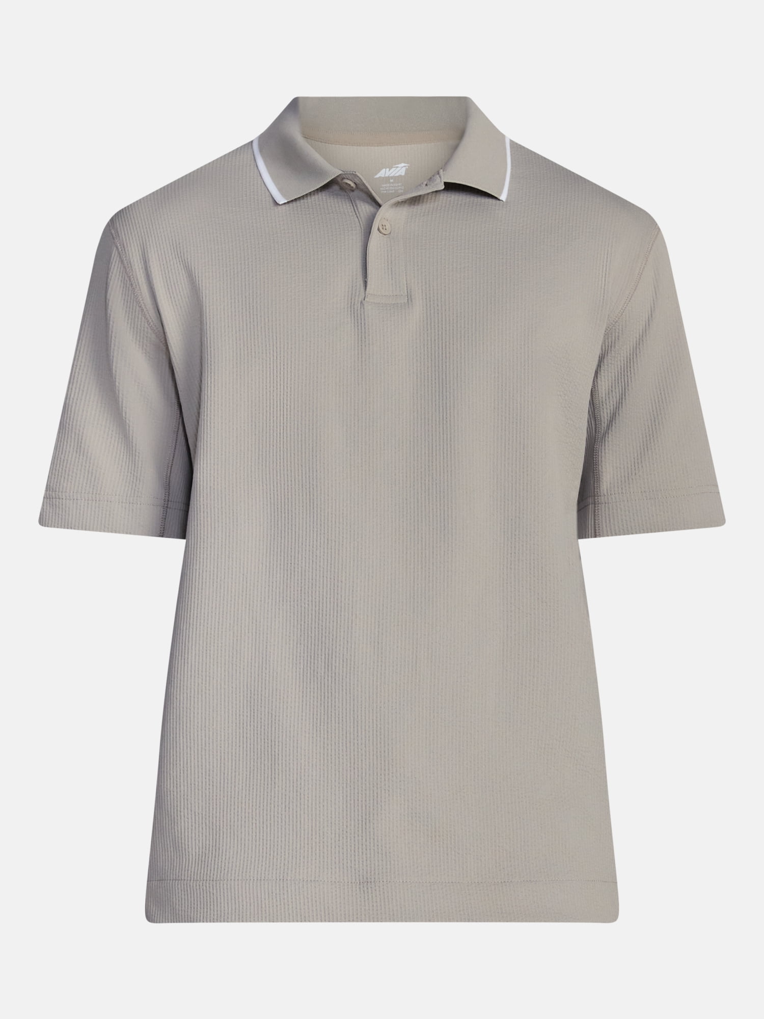Avia Men's and Big Men's Seersucker Polo Shirt, Sizes XS-4XLT