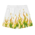 thumbnail image 5 of Father's Day Gifts DDAPJ pyju Men's Novelty Swim Trunks 3D Flame Printed Beach Shorts Drawstring Elastic Waist Board Shorts Quick Dry Bathing Suit Swimming Shorts Yellow S, 5 of 9