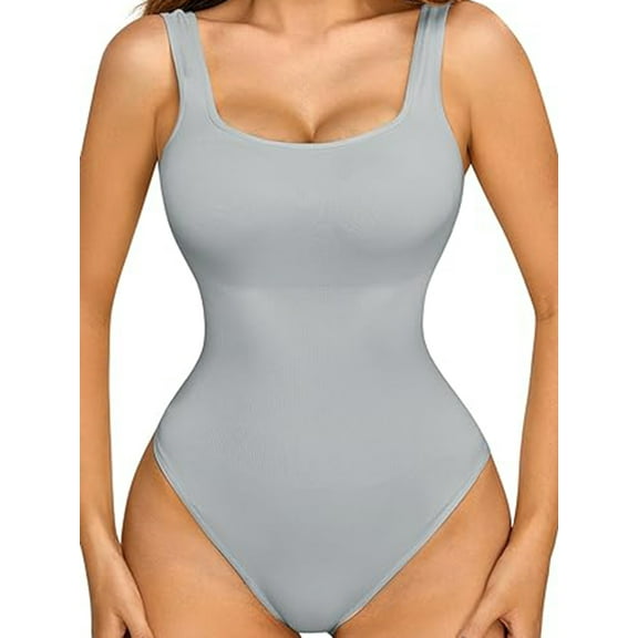 SAYFUT Bodysuit for Women Tummy Control Seamless Tops Compression Butt Lifting Shapewear Bodysuits