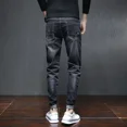 thumbnail image 4 of Pantalones con bolsillos, vaqueros para hombre, pantalones vaqueros ajustados para hombre, pantalones vaqueros elásticos ajustados, ajustados, estilo coreano de otoño 2024, casual, 4 of 5