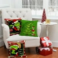 thumbnail image 7 of Christmas Pillow Covers 16x16 Inch for Christmas Decorations Throw Pillow Case Green and Red Stripe Farmhouse Merry Winter Holiday Home Decor Sofa Cushion Set of 4, 7 of 7