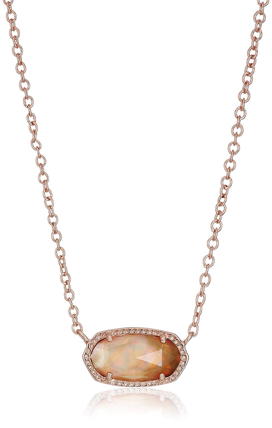 Kendra Scott Signature Elisa Rose Gold Plated Brown Mother-of-Pearl