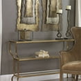 thumbnail image 4 of Allora Contemporary Glass Accent Console Table in Gold, 4 of 5