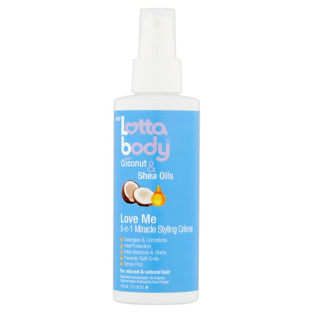 Lotta Body Love Me 5-n-1 Miracle Styling Crème with Coconut & Shea Oils, 5.1 fl (Best Hair Product For Body)