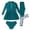 swimwear 188#Green, variant on WAYUTE Girls Swimsuit Kids Long Sleeve Printed Swimwear 3 Piece Swim Dress with Bottoms Sun Protection Surfing Water Activities