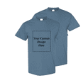 thumbnail image 5 of Gildan Custom T-Shirt, Personalized Logo, Text or Picture Tee for Business, Events or Gifts, Indigo Blue Tee, L, 5 of 5