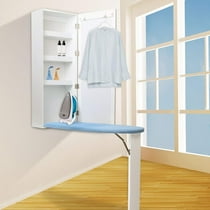 In Wall Ironing Board Cabinet With Built In Ironing Board White