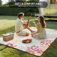 thumbnail image 4 of Coastal Turtle Outdoor Rug 5x7 Ft - Reversible Patio Rug Outdoor Camping Rugs, Orange Red Coral Green Jellyfish Starfish Indoor Outdoor Area Rugs, Non-Slip Outdoor Carpet Runner for Deck/Porch, 4 of 8