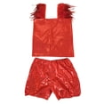 thumbnail image 3 of HAYIMI Kids Girls Performance Outfit Sets Sequin Square Collar Sleeveless Tops And Shorts For Stage Show Party Lovely Child O-Neck Cartoon Clothes Sets, 3 of 3